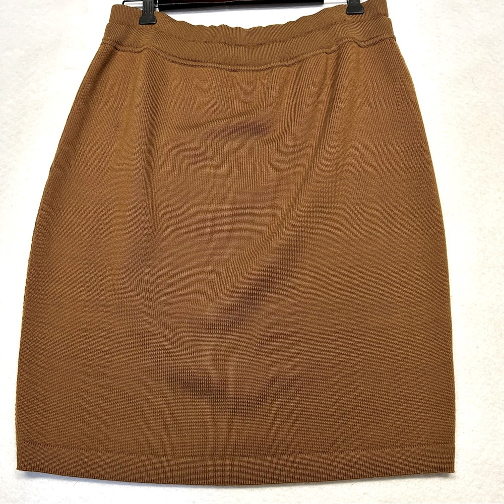 Escada Margaretha Ley Beige New Wool Pencil Straight Skirt Size 40
